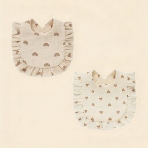 lot de 2 bavoirs bébé en coton