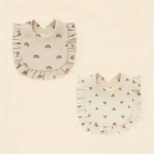 lot de 2 bavoirs bébé en coton