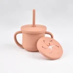 tasse bébé paille double poignée anti-fuite