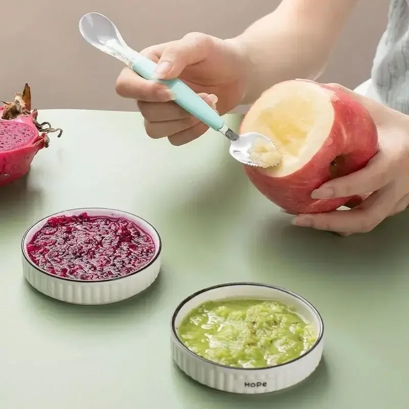 Cuillère d'alimentation double tête - Vaissellebébé.com