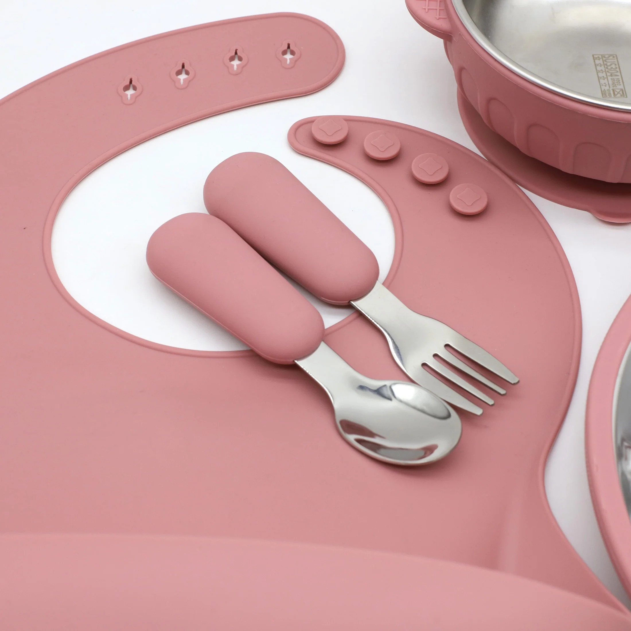 Ensemble repas bébé en acier inoxydable et silicone – Image 5