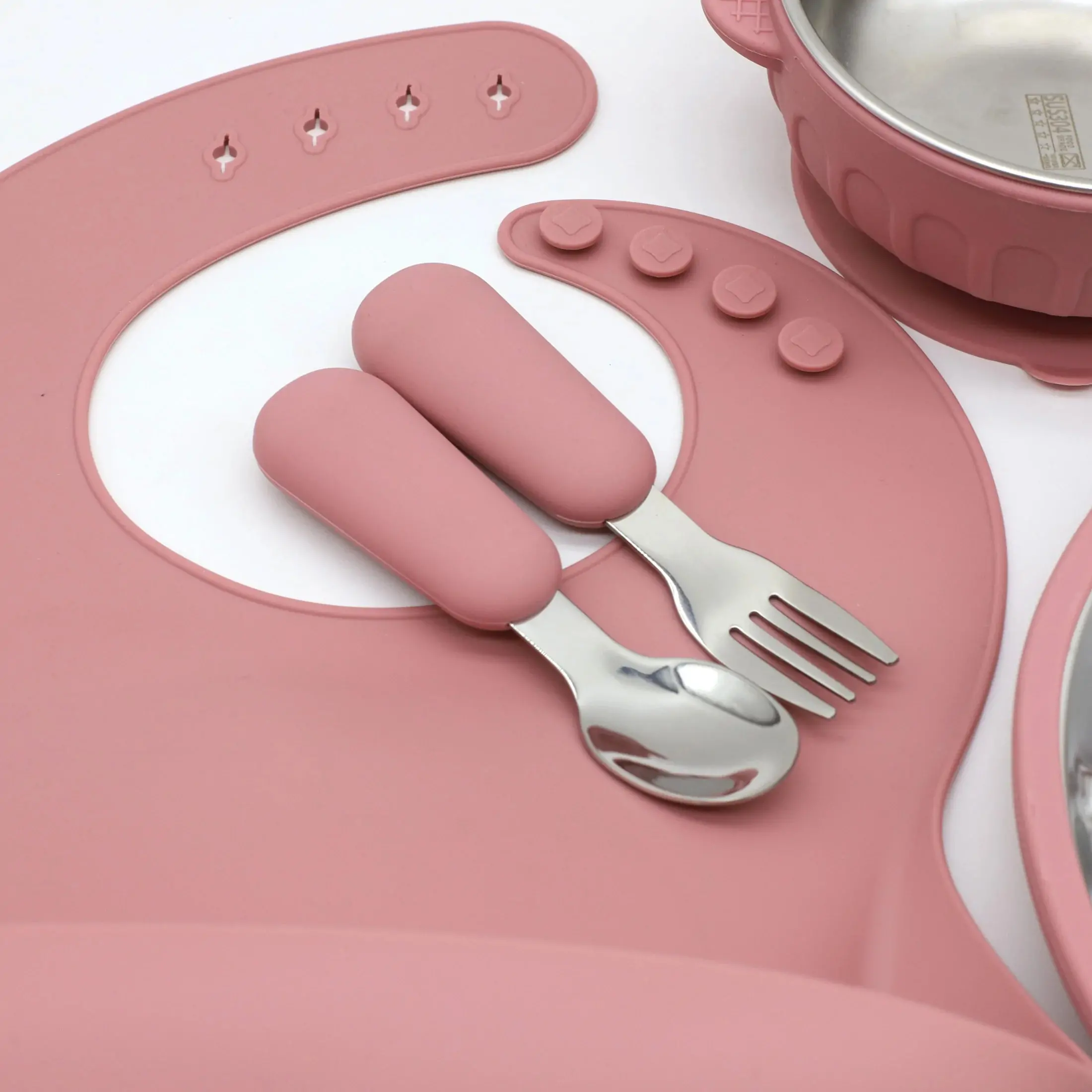 Ensemble repas bébé en acier inoxydable et silicone – Image 5