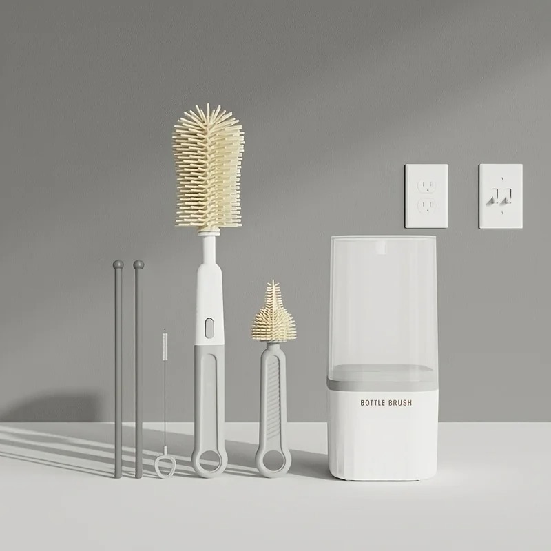Kit goupillon biberon bébé - gris
