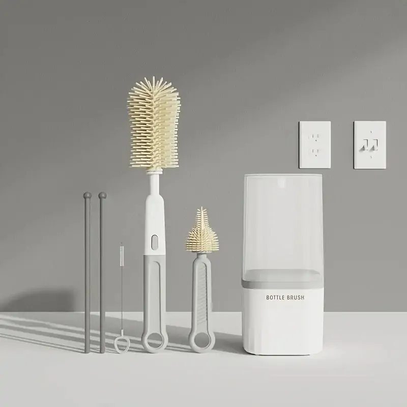 Kit goupillon biberon bébé - gris